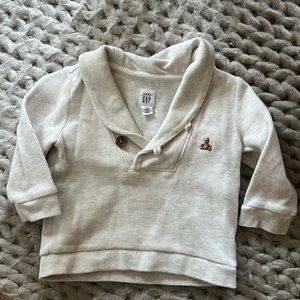 baby gap shawl collar sweater size 6-12